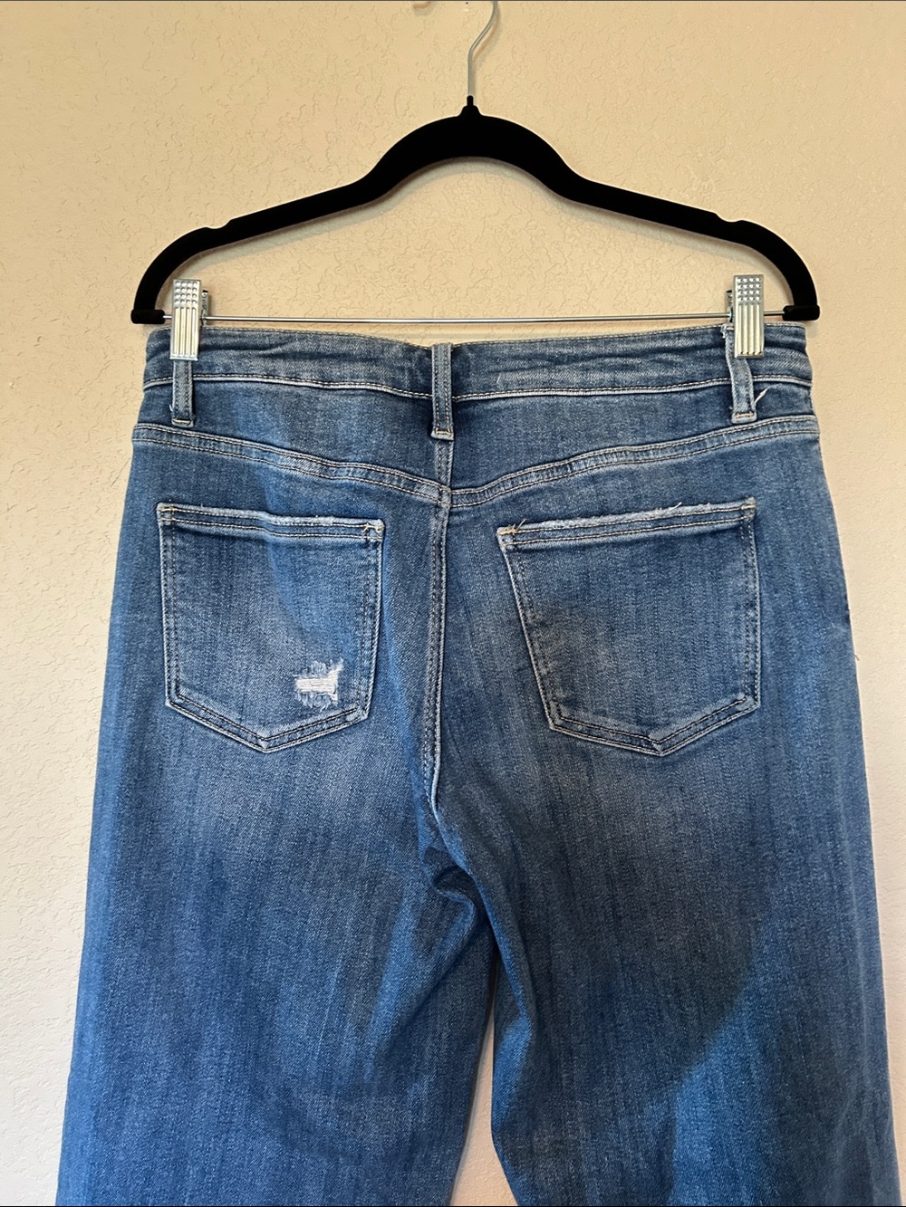 Lovervet by VERVET Wide Leg Cropped Jeans Women’s Size 28 Raw Hem Stretch - Picture 9 of 10